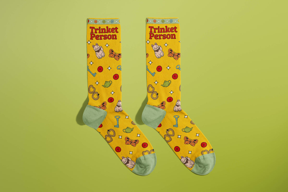 Trinket Person Socks (funny gifts, novelty socks, collector)