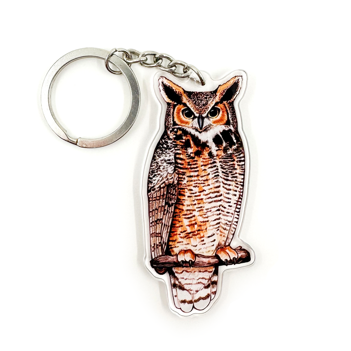 Great Horned Owl Keychain
