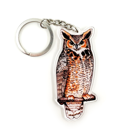 Great Horned Owl Keychain