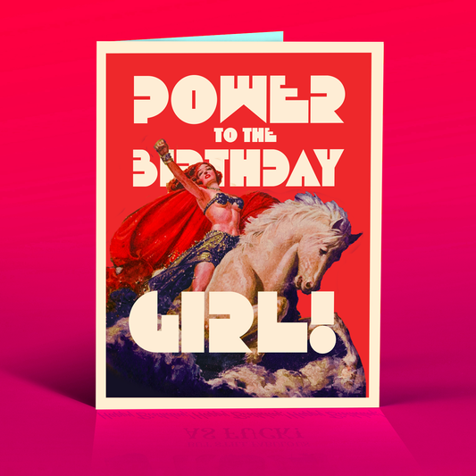 Triumphant Horse Girl Card