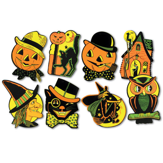 Halloween Cutouts - 4 Assorted Designs (8½"-9¼")