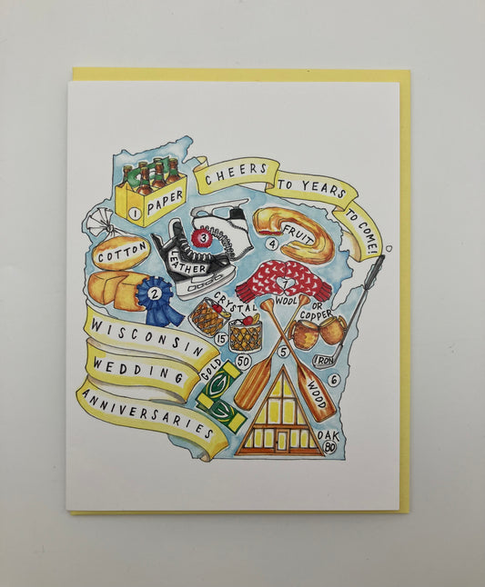 WI Wedding Anniversaries Card