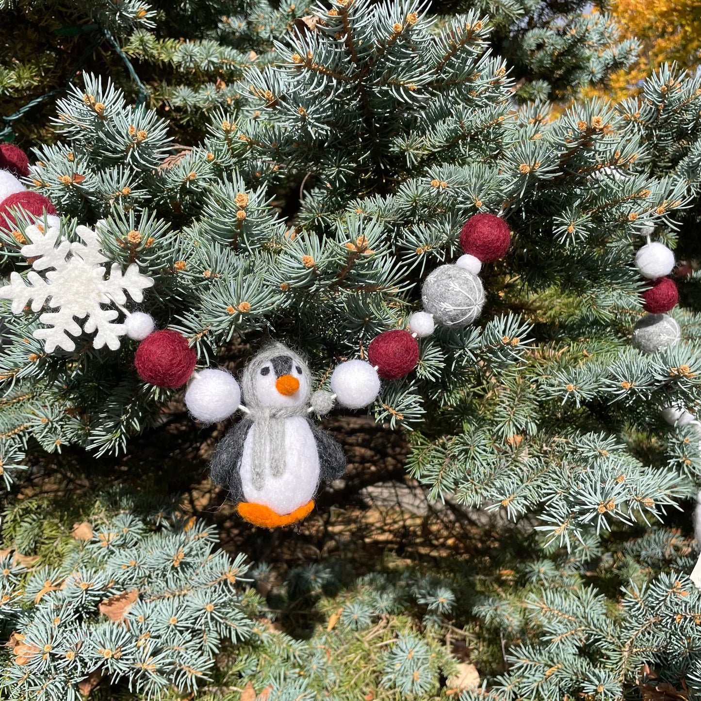 Felted Garland - Penguin