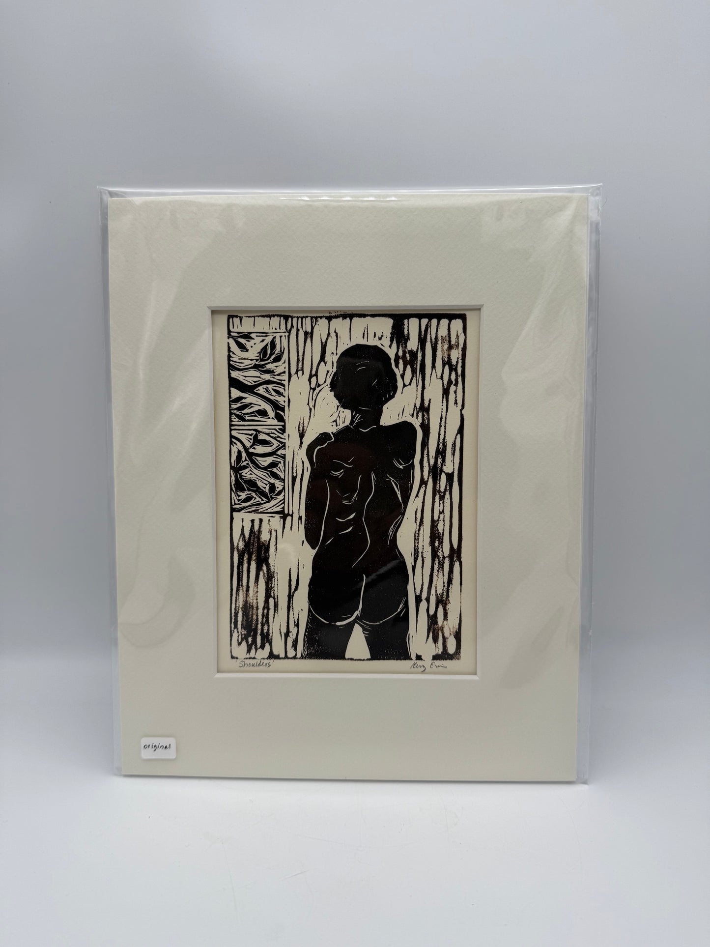 Shoulders Original Woodcut 8x10 Print