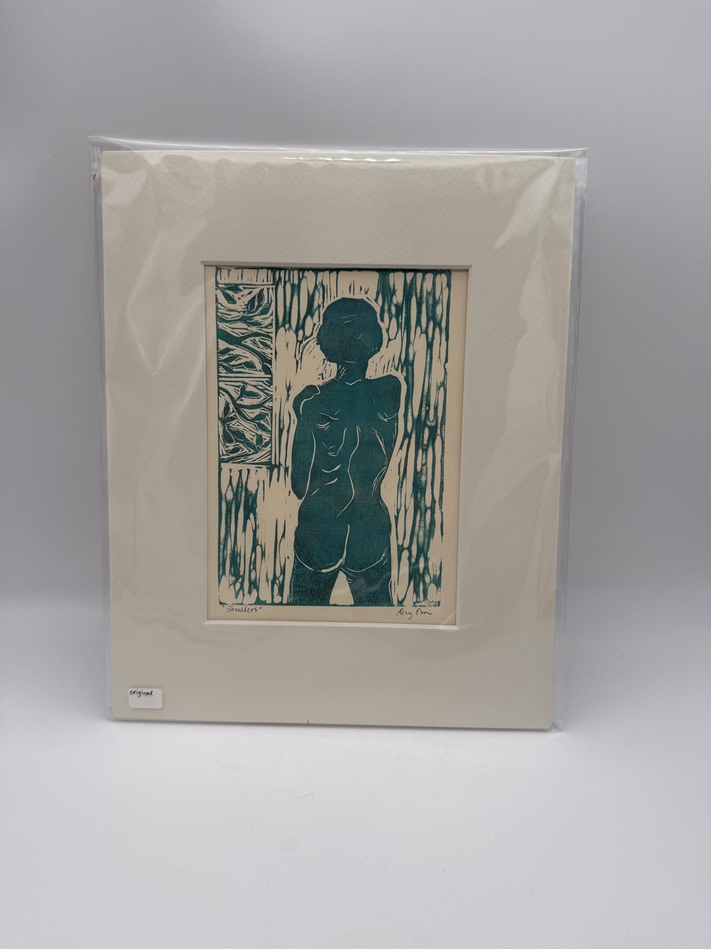 Shoulders Original Woodcut 8x10 Print