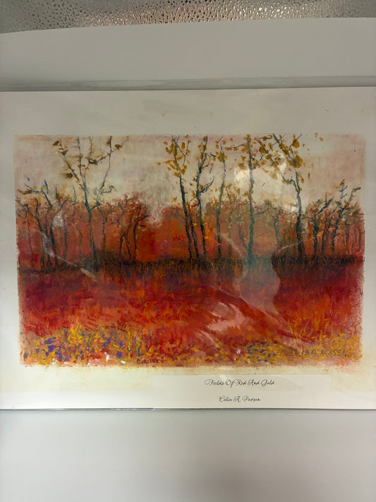 Fields of Red and Gold - 11 x 14 Print