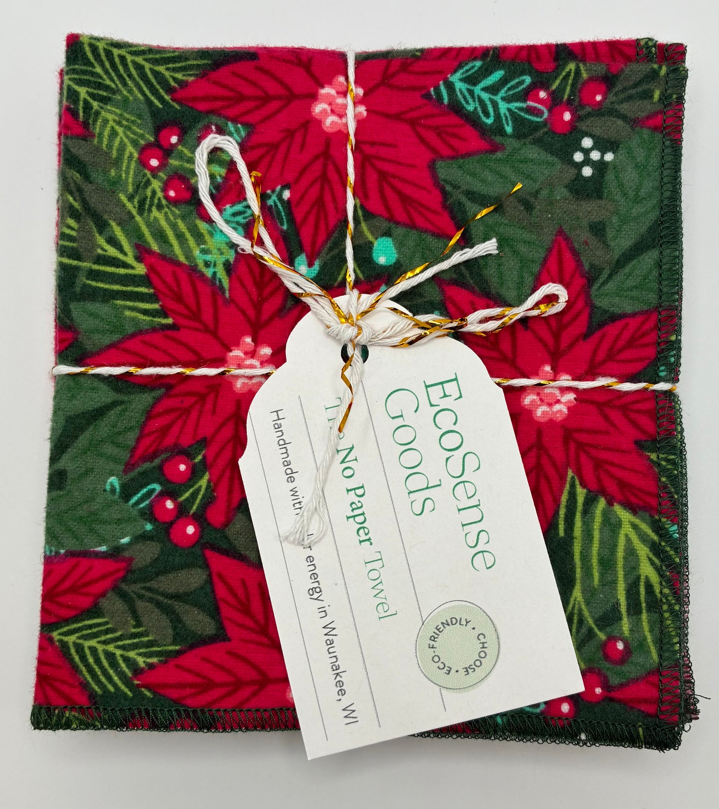 Holiday No Paper Towels- Set of 6