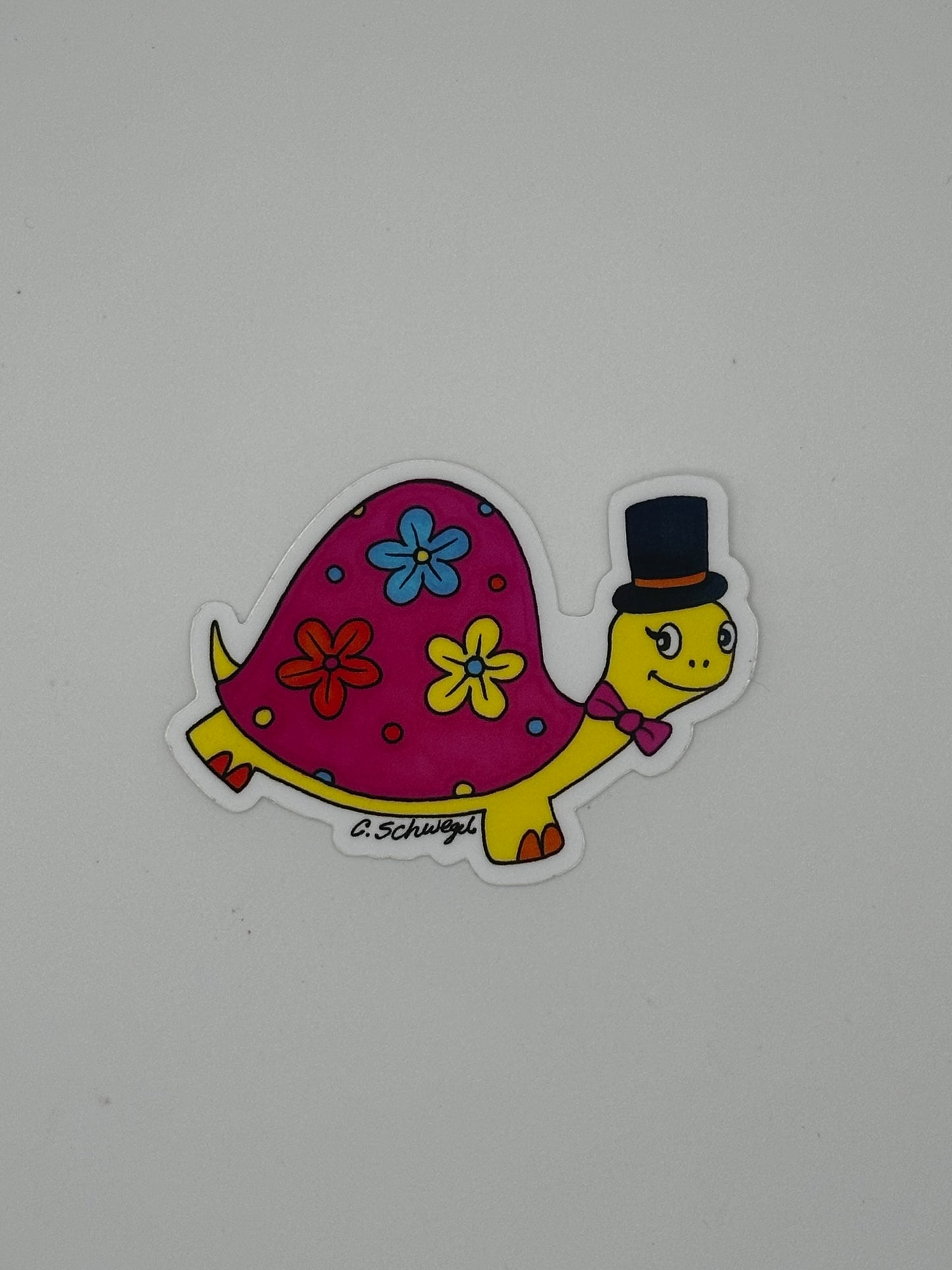 Top Hat Turtle Sticker