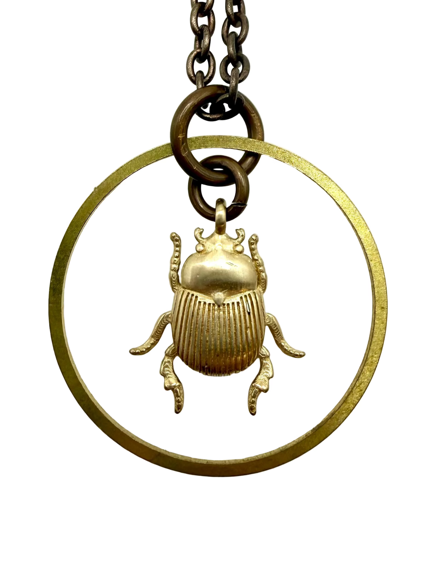 Small Beetle in Hoop Necklace 20"