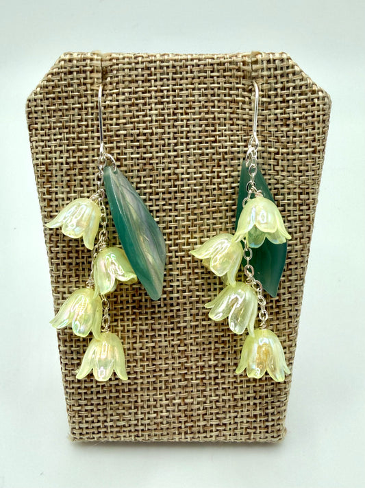 Silver Lily of the Valley Earrings