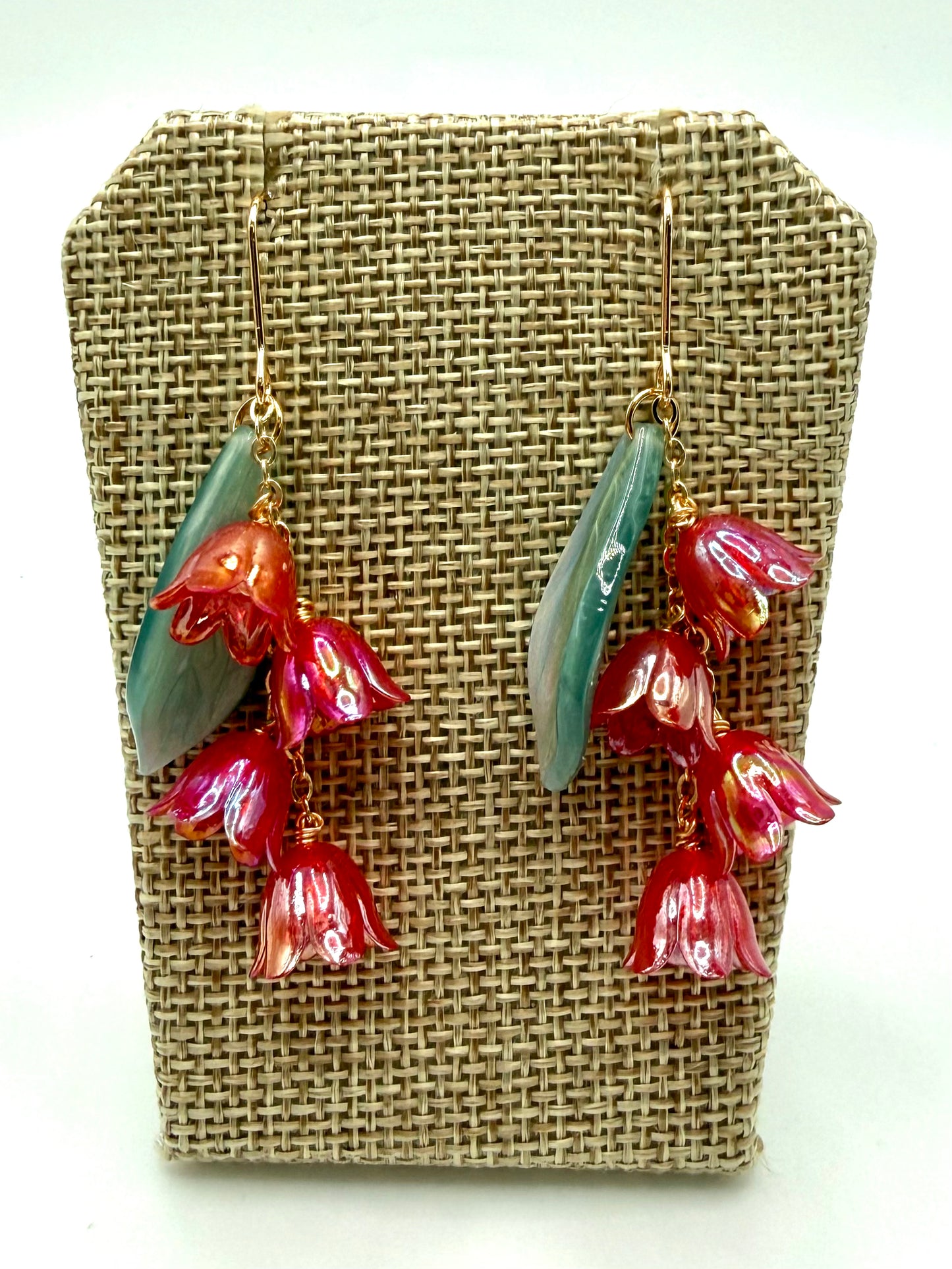 Gold Lily of the Valley Earrings