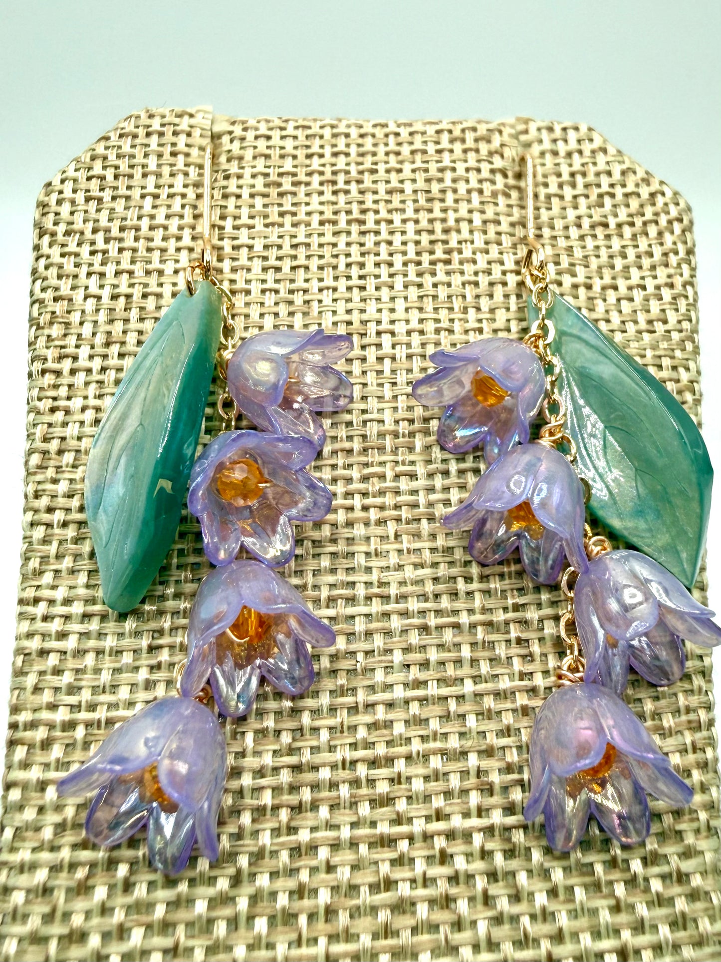 Gold Lily of the Valley Earrings