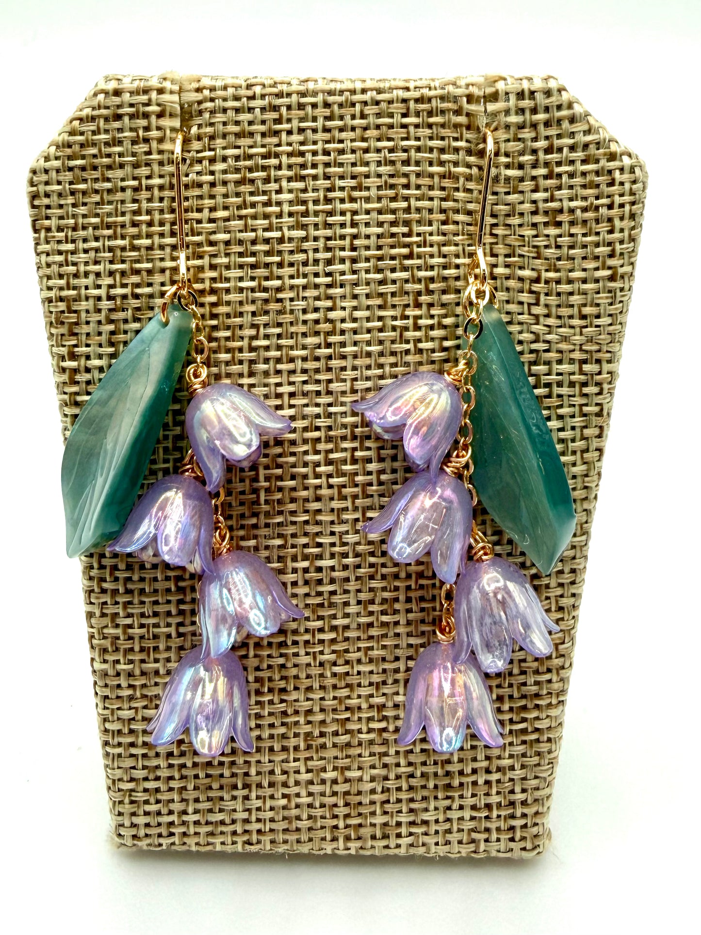 Gold Lily of the Valley Earrings