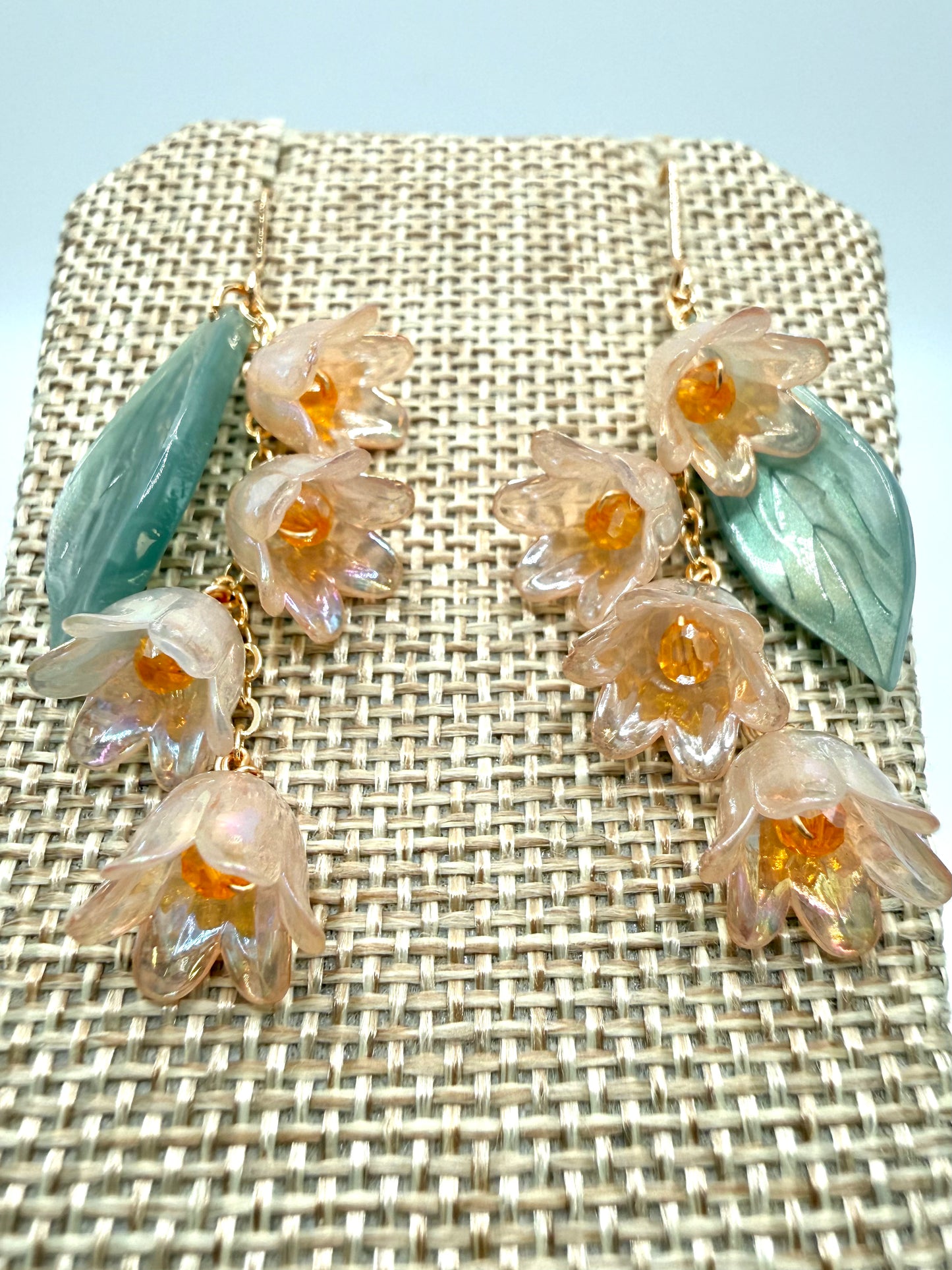 Gold Lily of the Valley Earrings