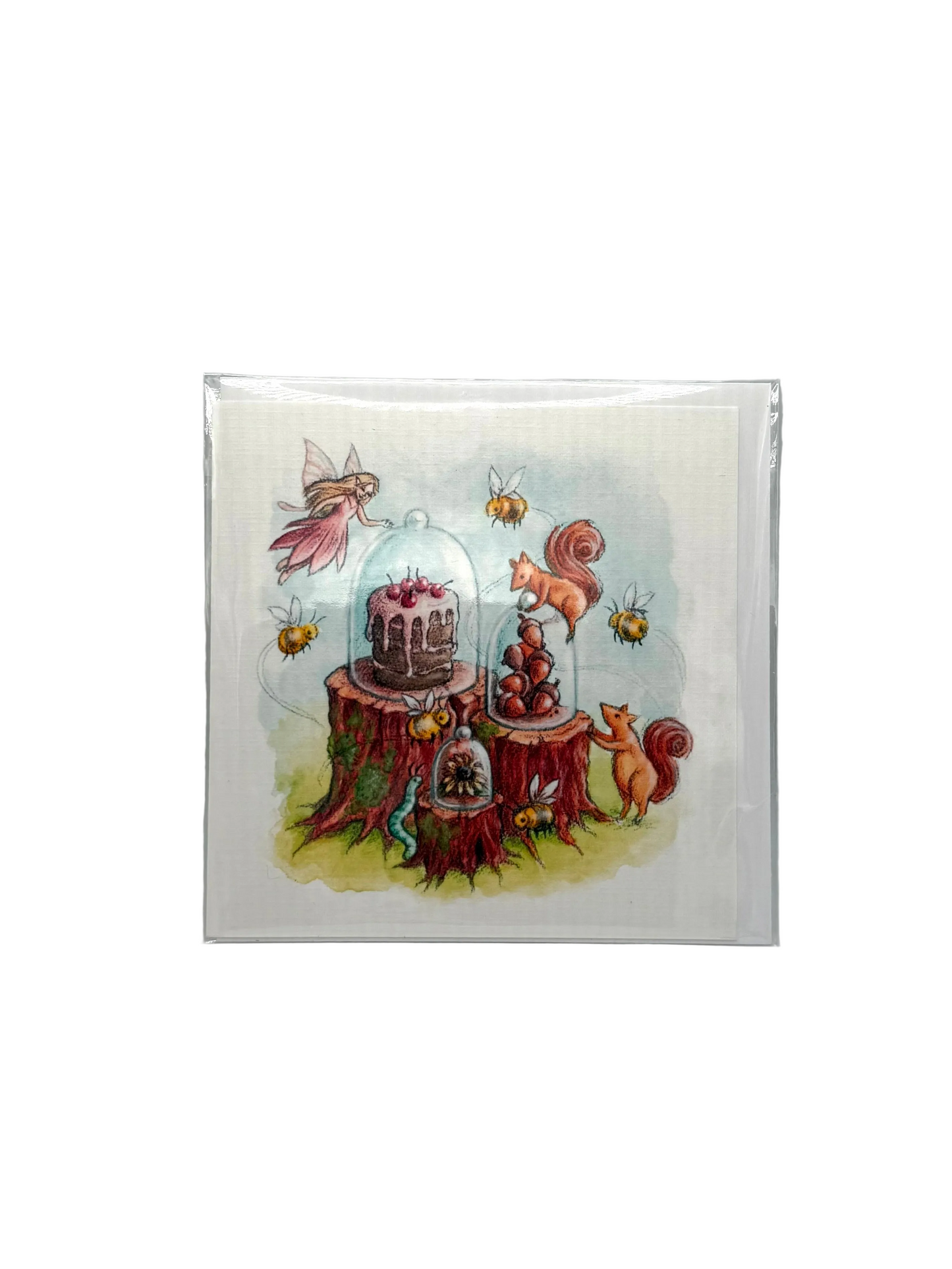 Fairy, Squirrel, & Bee Greeting Card