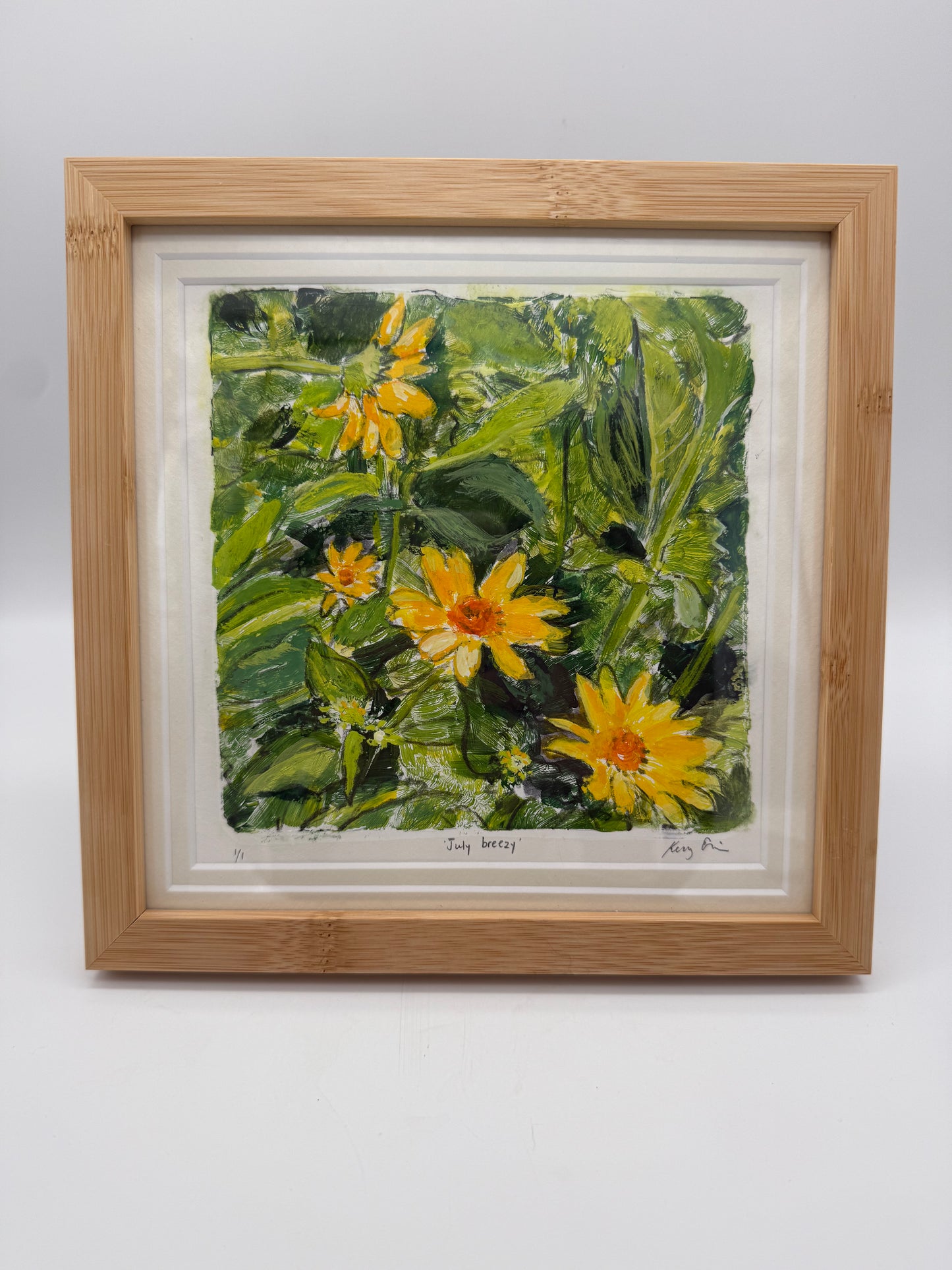 Original Monotype Painting - July Breezy