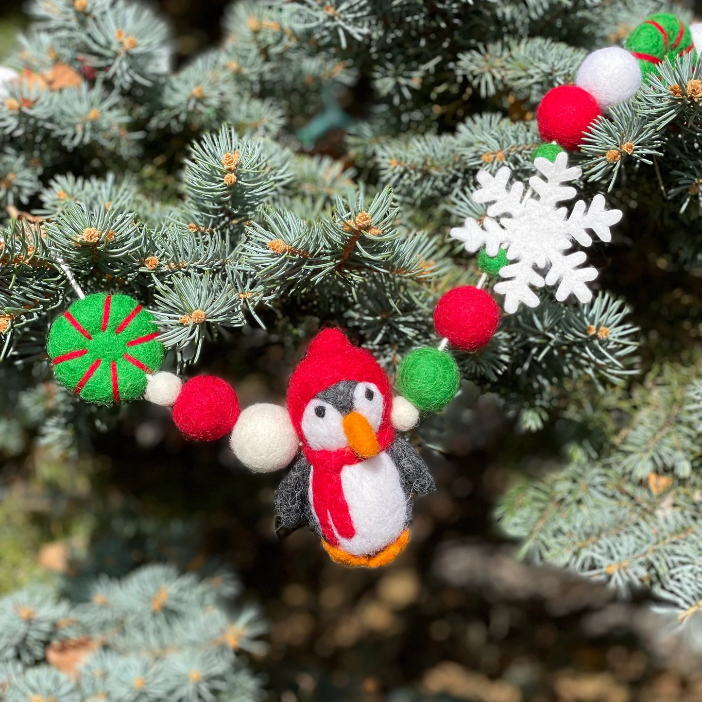 Felted Garland - Penguin