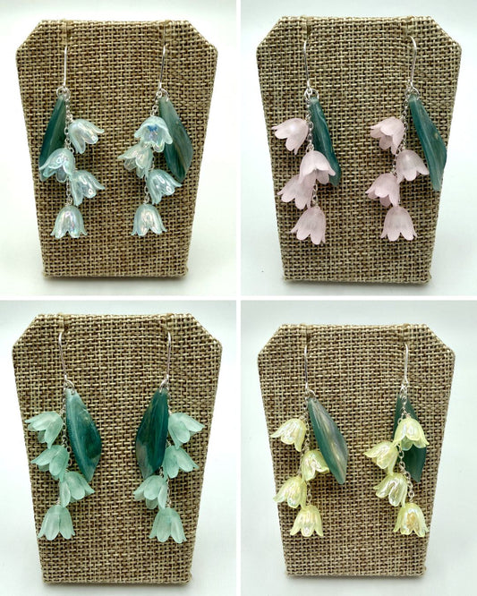 Silver Lily of the Valley Earrings