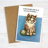 A Little Birdie Told Me It Was Your Birthday - Funny Card - The Regal Find