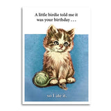 A Little Birdie Told Me It Was Your Birthday - Funny Card - The Regal Find