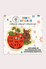 A Lot On My Plate Vinyl Sticker - The Regal Find