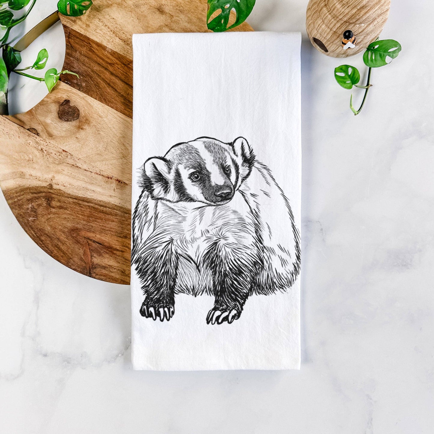 American Badger Tea Towel