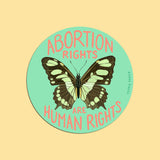 Abortion Rights are Human Rights Butterfly Sticker *Donation - The Regal Find