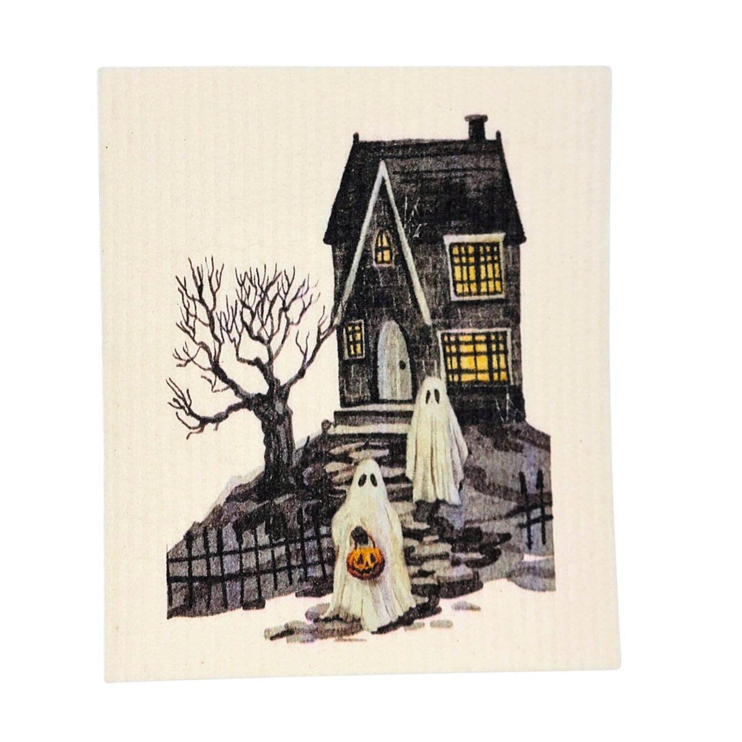 Trick or Treat Haunted House Swedish Dishcloths - Fall Decor