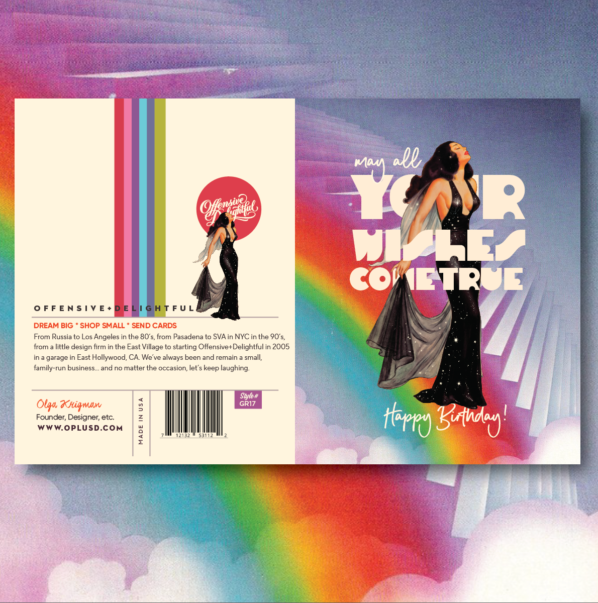 RAINBOW WISHES Birthday Card