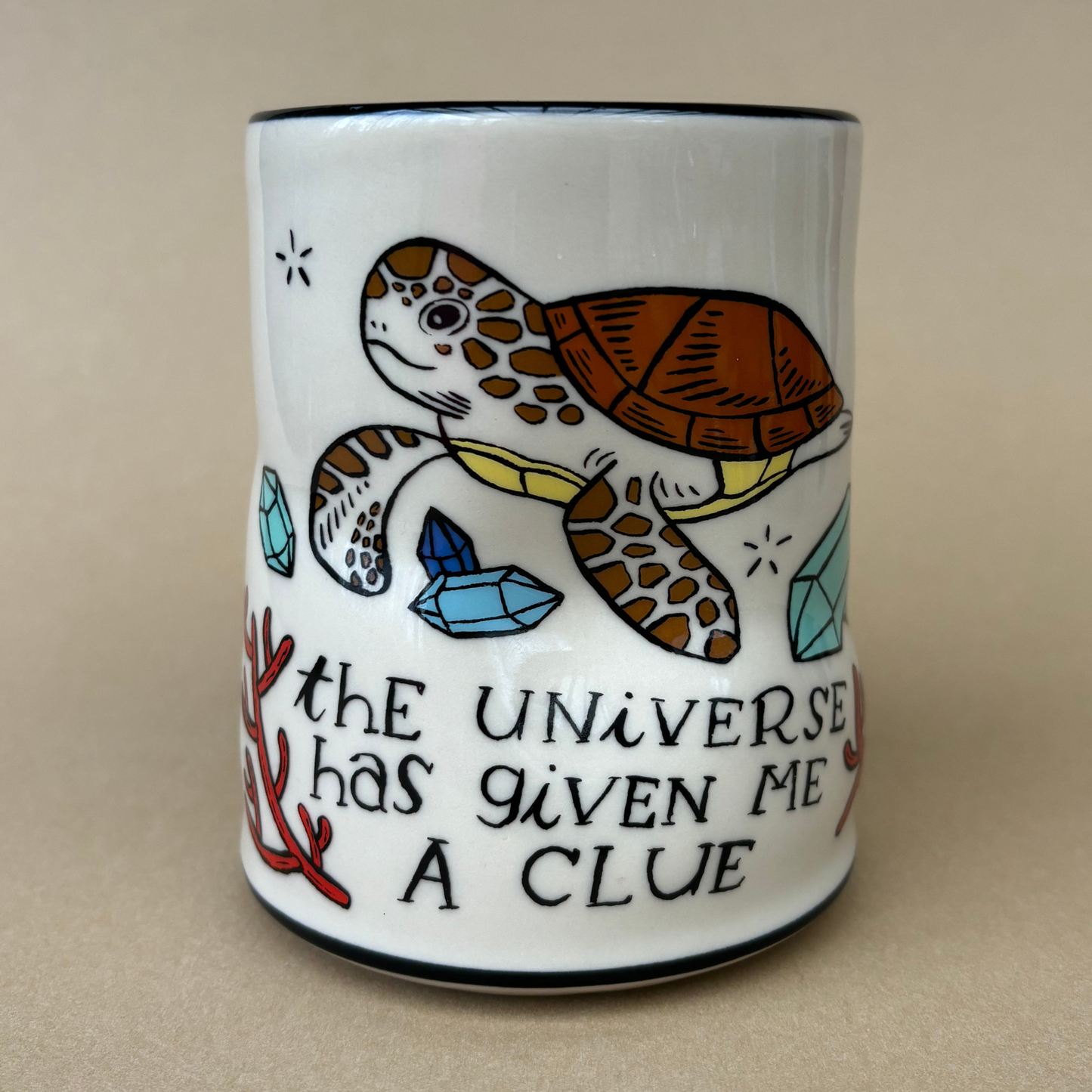 Lucky Sea Turtle Cup - XLarge Ceramic Mug