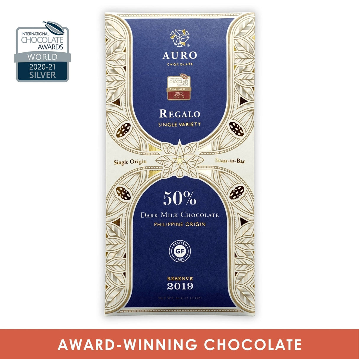 Auro Reserve Regalo Dark Milk Chocolate Bar 50% - The Regal Find