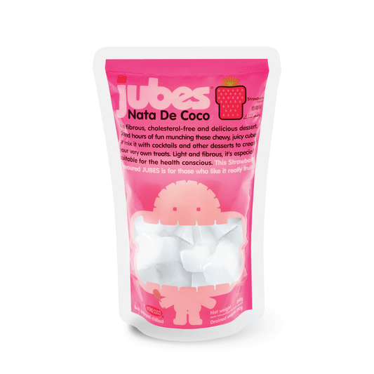 Jubes - Nata De Coco, Strawberry Flavor, 12.7oz Pouch
