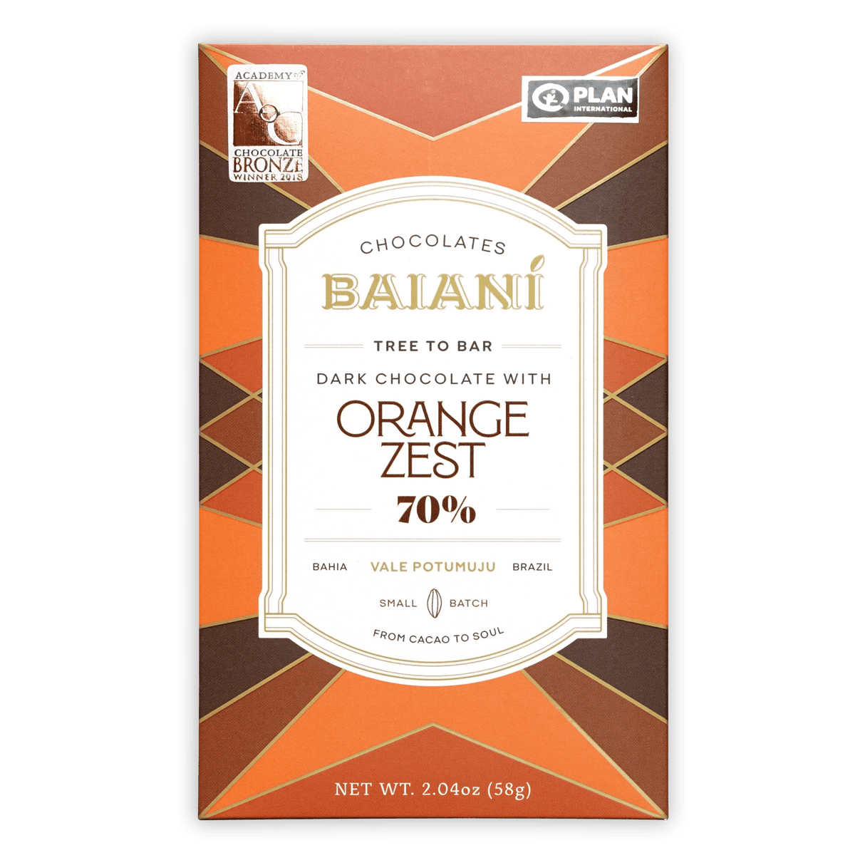 Baiani Dark Chocolate w/ Orange Zest 70% - The Regal Find