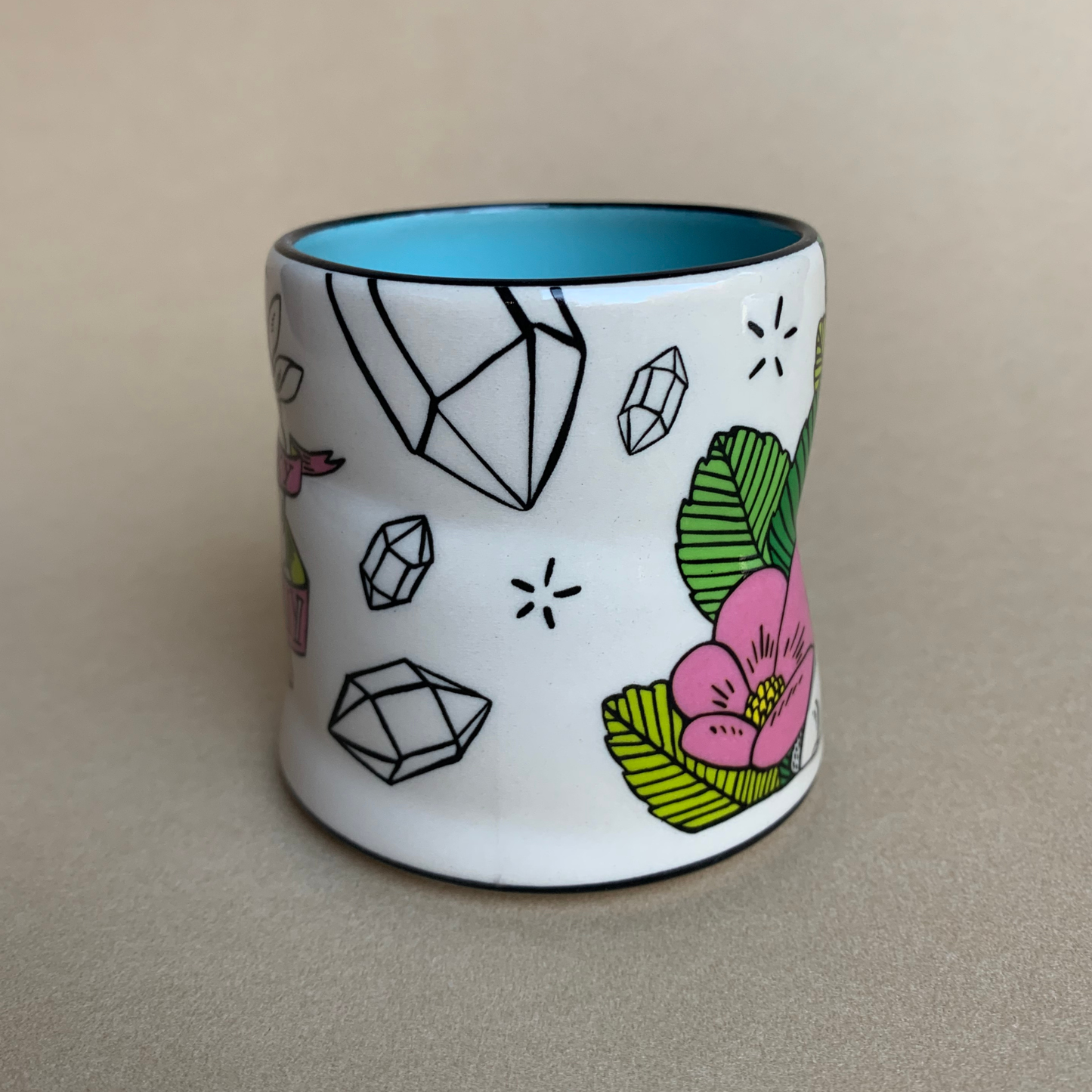 Lucky Bunny Cup - Medium Ceramic Mug