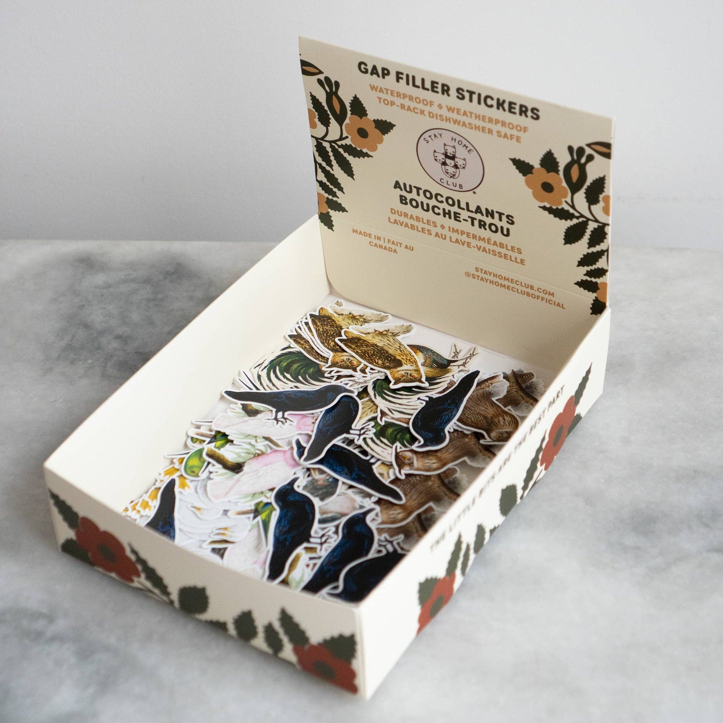 Vintage Art Stickers Bird World