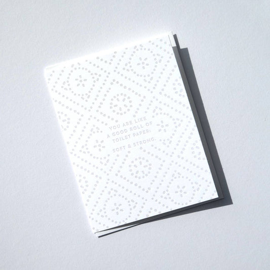 Soft & Strong Letterpress Greeting Card