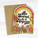 Be Scared. Do It Anyway. - Retro Encouragement Card - The Regal Find