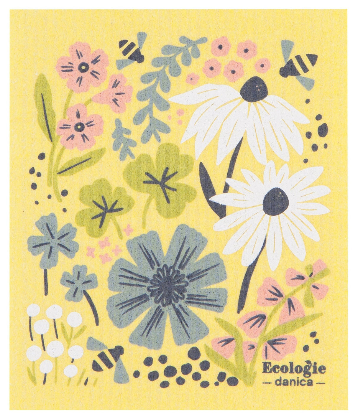 Bees And Blooms Swedish Dishcloth - The Regal Find