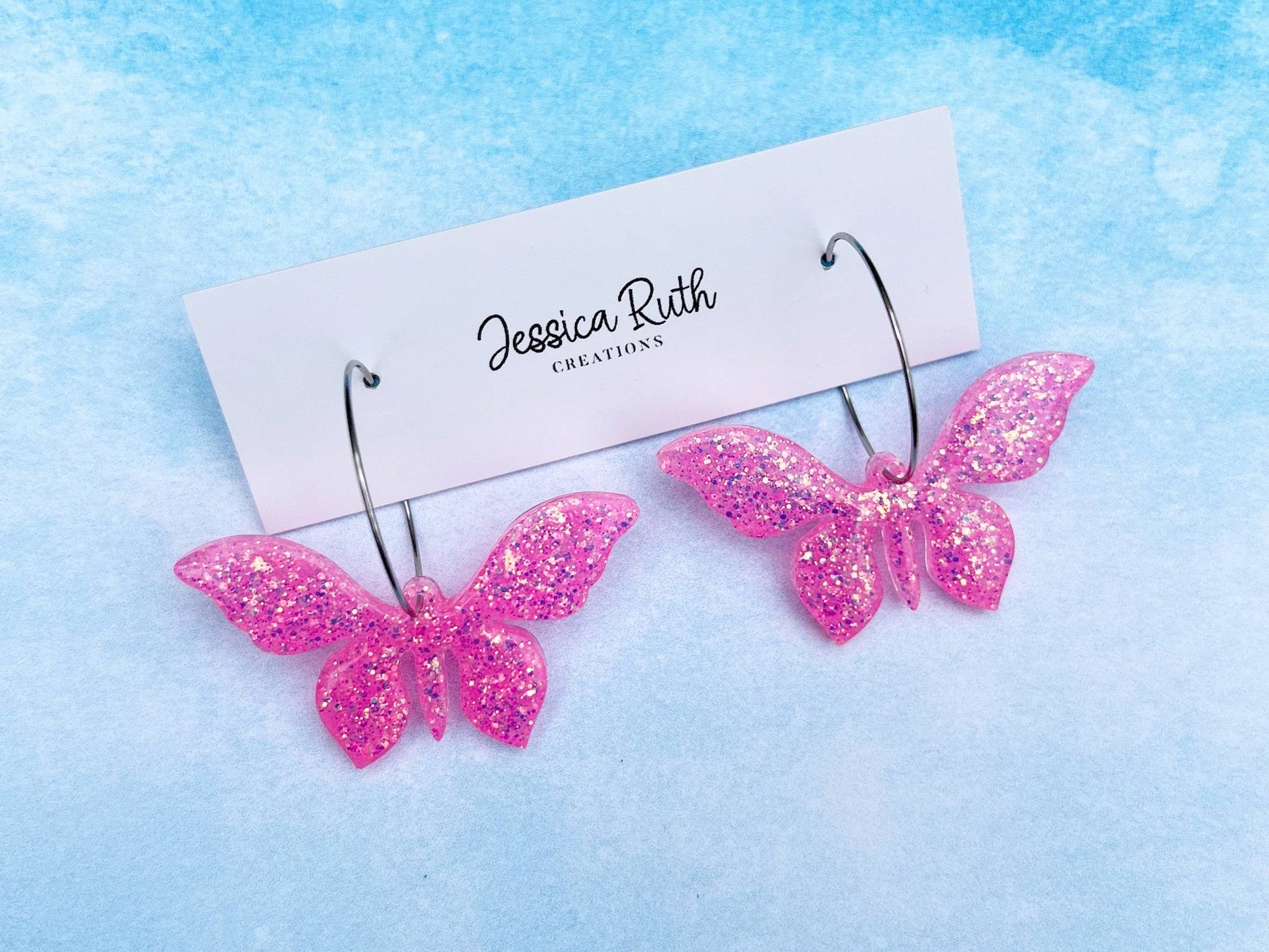 Butterfly Hoop Dangle Earrings: Spring Fling - The Regal Find