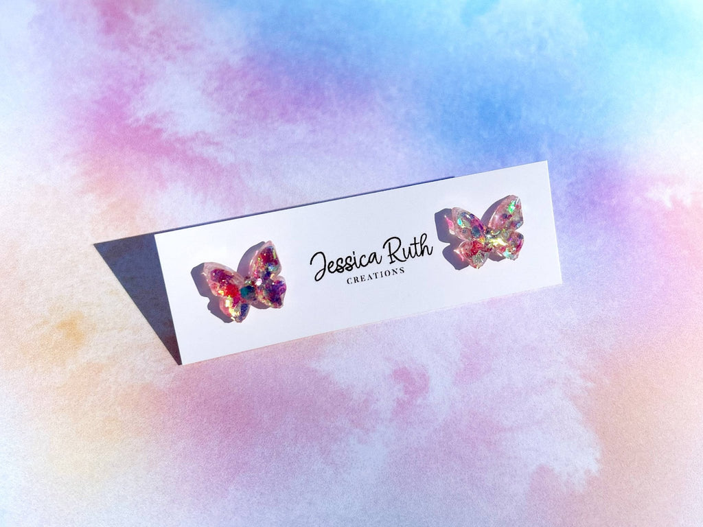 Butterfly Stud Earrings: Lavender Dream - The Regal Find