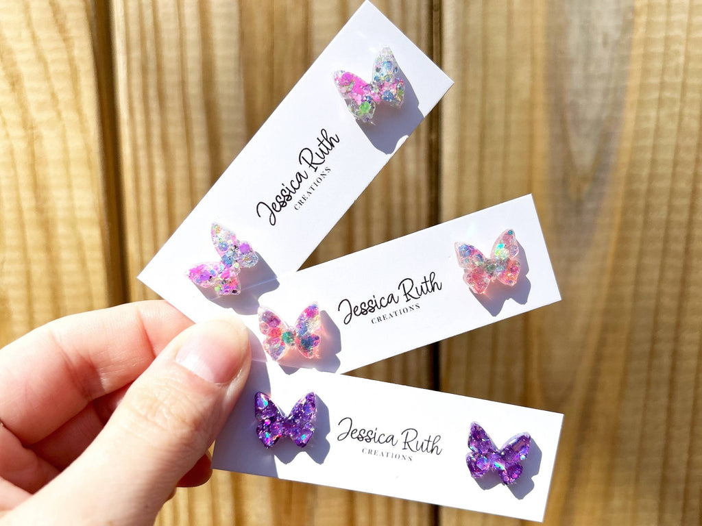 Butterfly Stud Earrings: Lavender Dream - The Regal Find