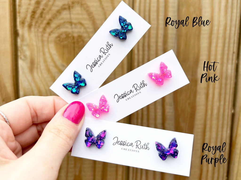 Butterfly Stud Earrings: Lavender Dream - The Regal Find