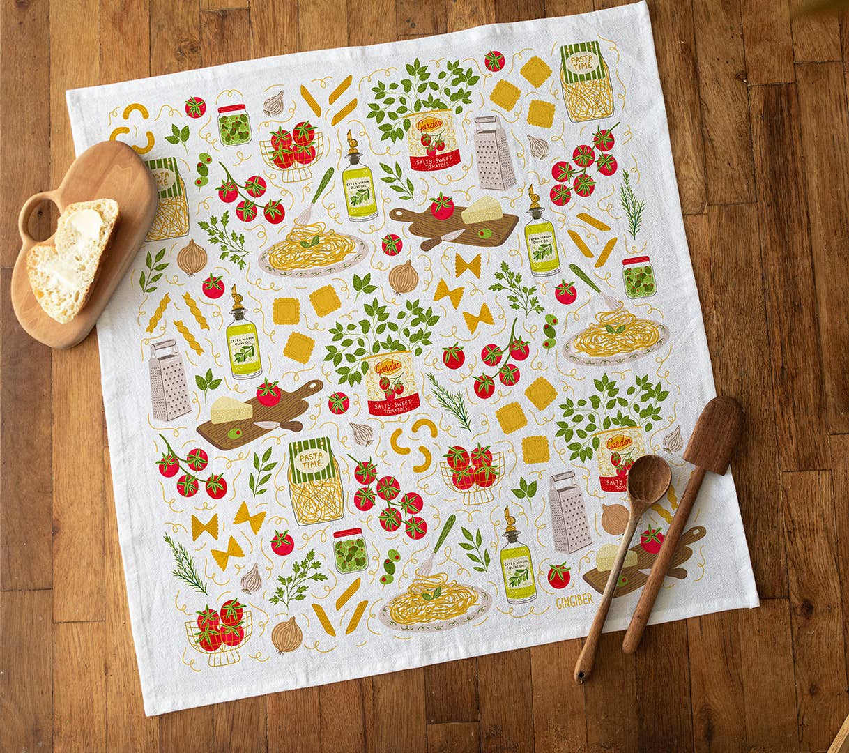 Pasta Night Tea Towel - Food Lover Kitchen Towel Decor