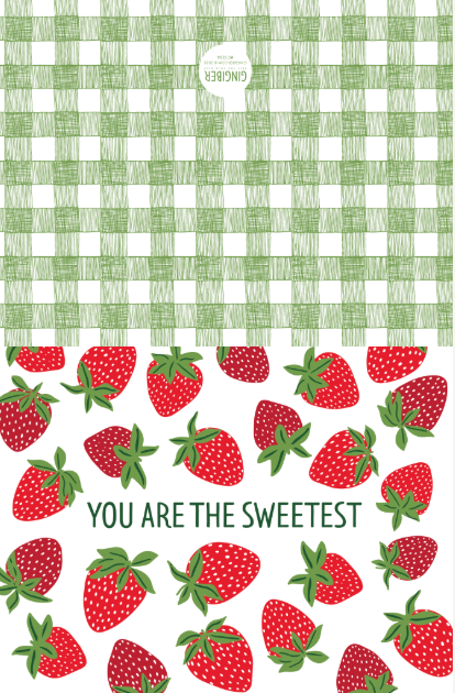 Sweetest Strawberry Love & Thank You Card
