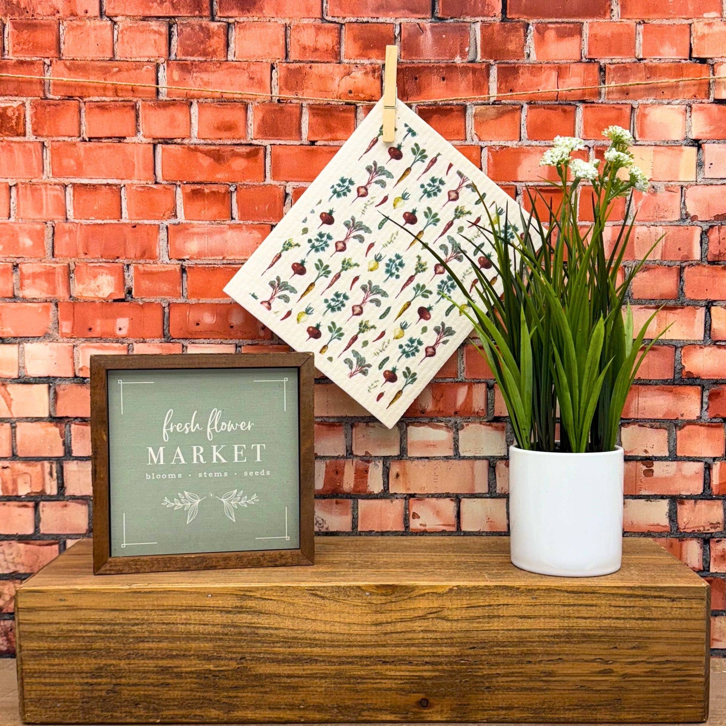Root Vegetables Collage Swedish Dishcloths - Spring Decor