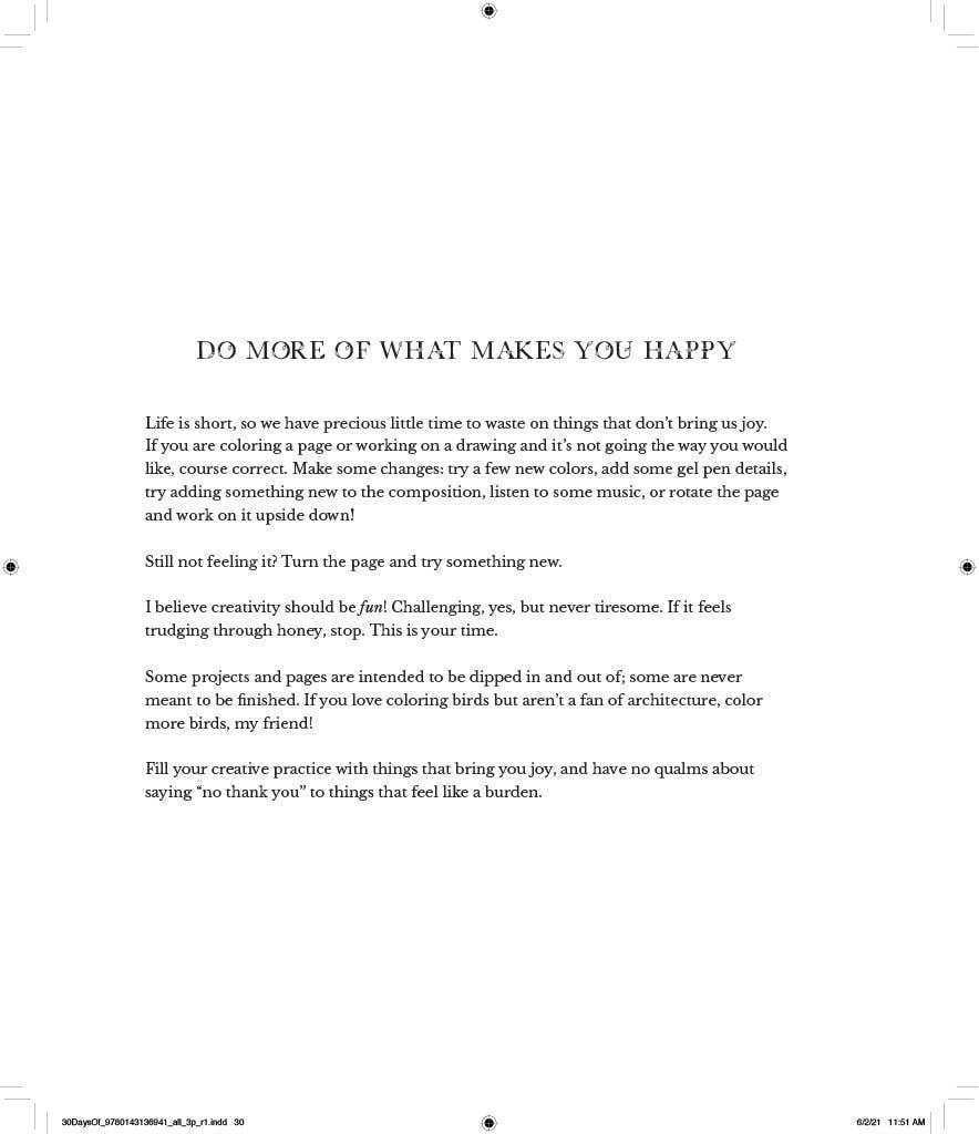 30 Days Of Creativity by Johanna Basford