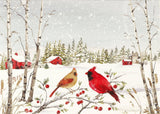 Cardinals in Winter Deluxe Boxed Holiday Cards - The Regal Find