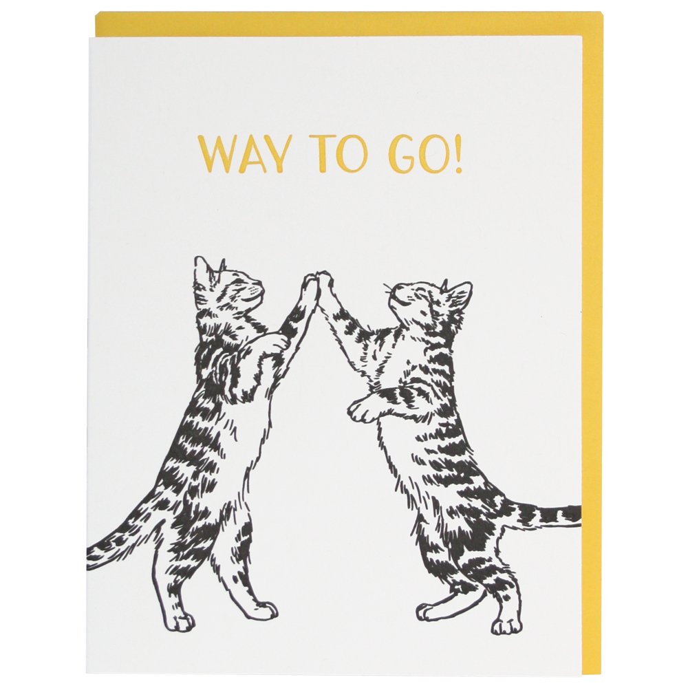 Cat High Five Congratulations Card - The Regal Find