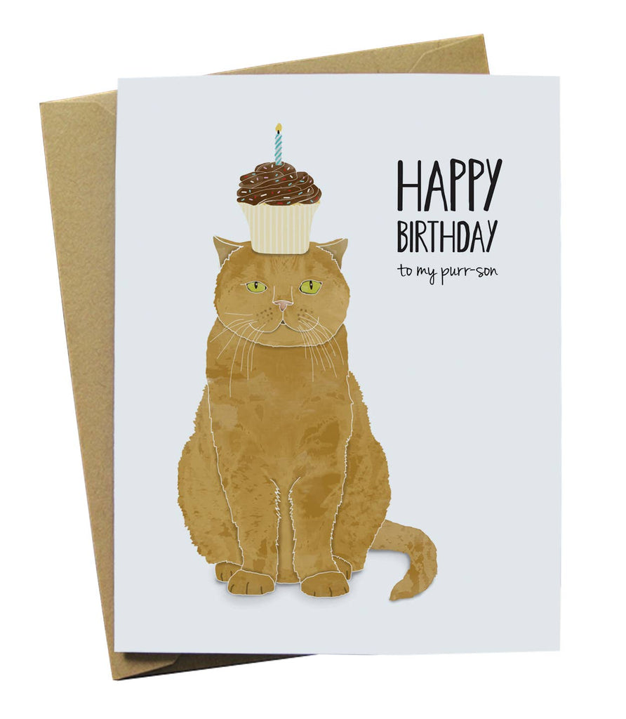 Cat Purr-son Birthday Card - The Regal Find