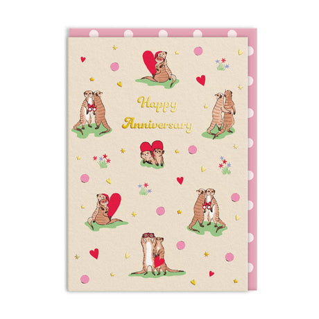 Cath Kidston Meercats Anniversary Card (11527) - The Regal Find